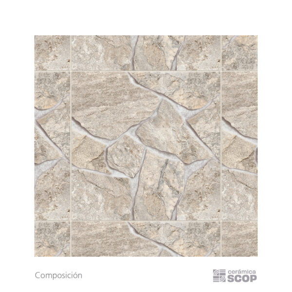 Ceramica Scop - Piedras Vulcano Beige - 50x50