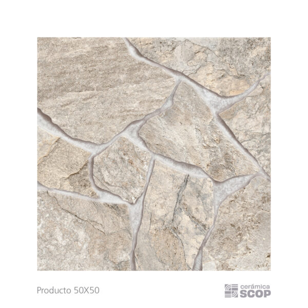 Ceramica Scop - Piedras Vulcano Beige - 50x50